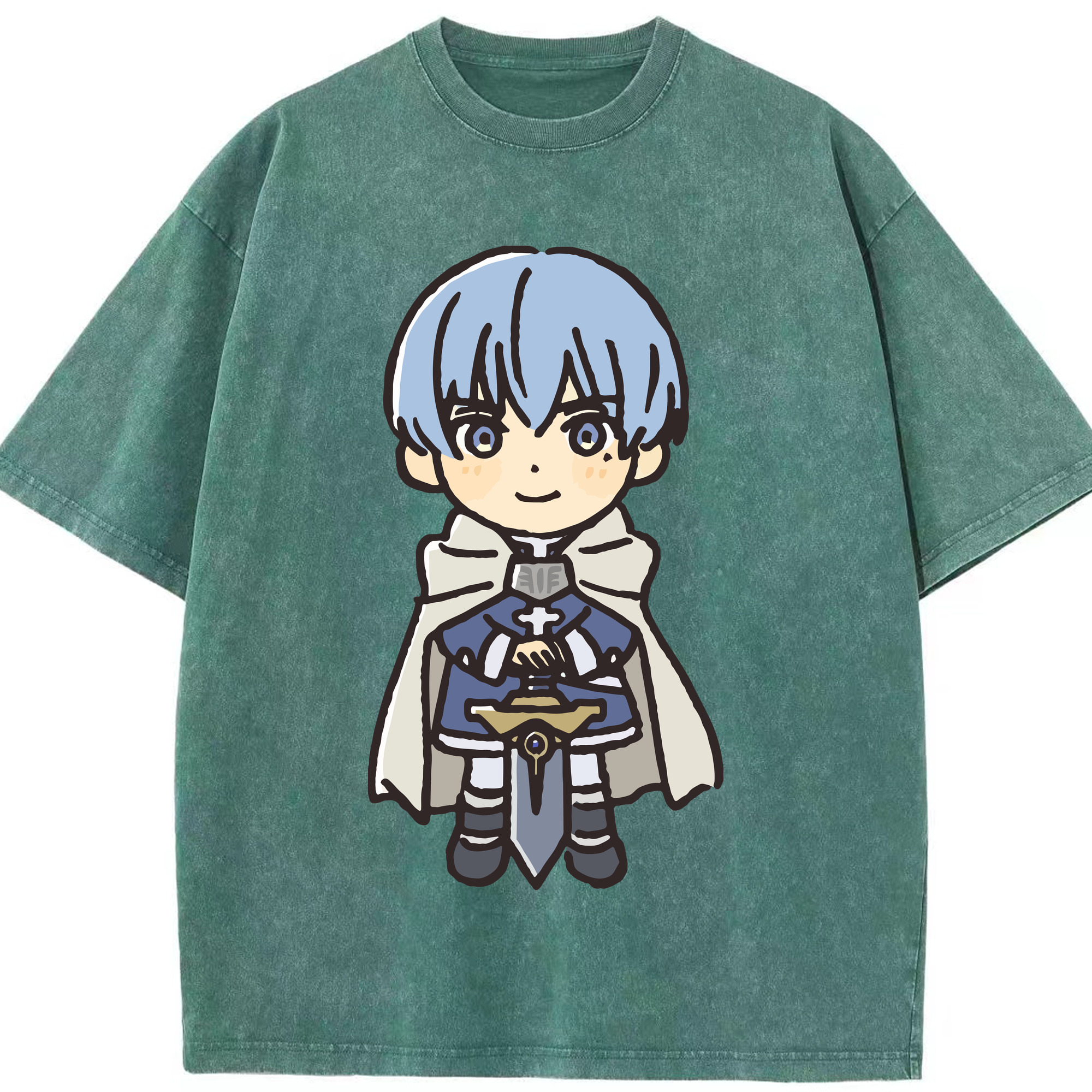 （画像用） 葬送のフリーレン Frieren 綿100% ヴィンテージ風 半袖Tシャツ（フロントプリント）